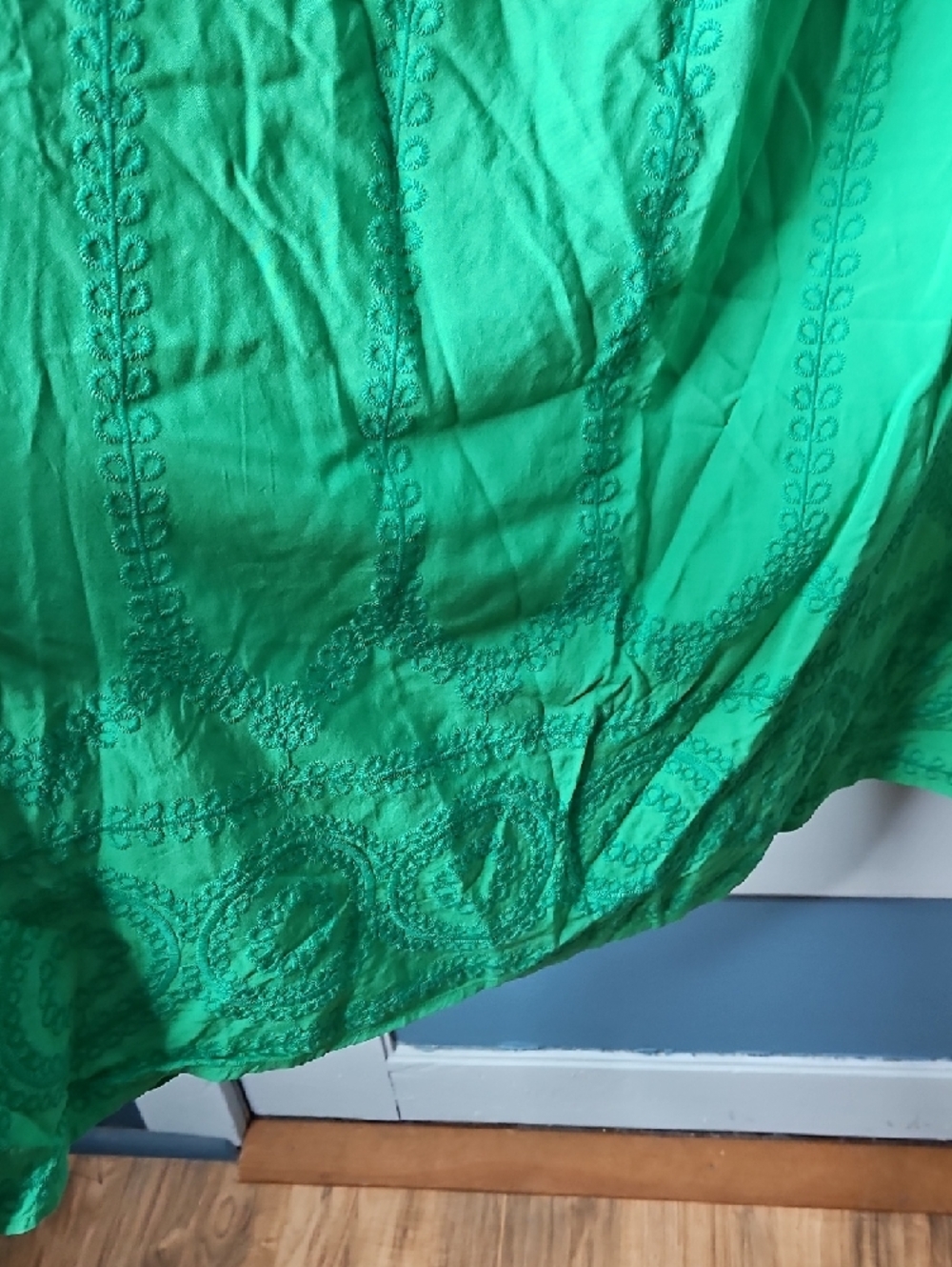 Crown & Ivy Green Embroidered Shift Dress XL - Picture 4 of 11
